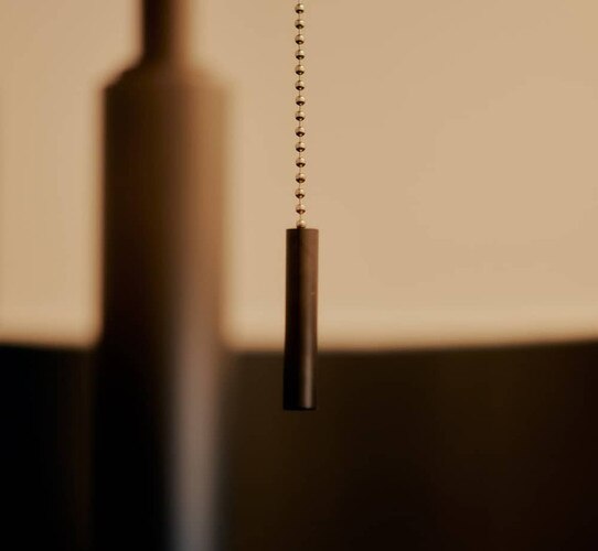 Bronze lamp pull string