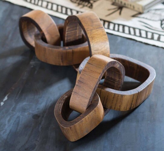 Wooden chain links