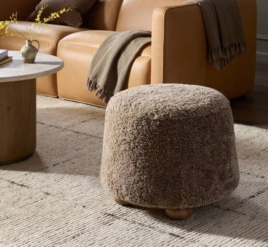 Wool foot stool