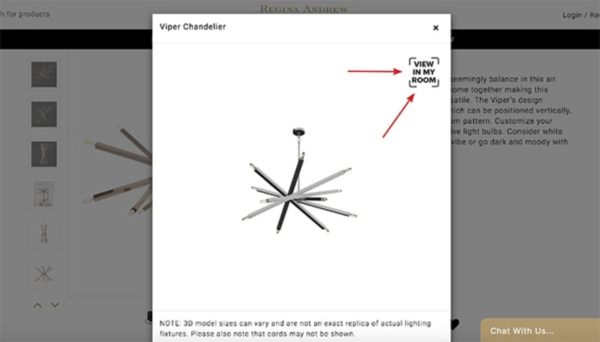 Explanation to use 3D guide, to view room, click on the icon