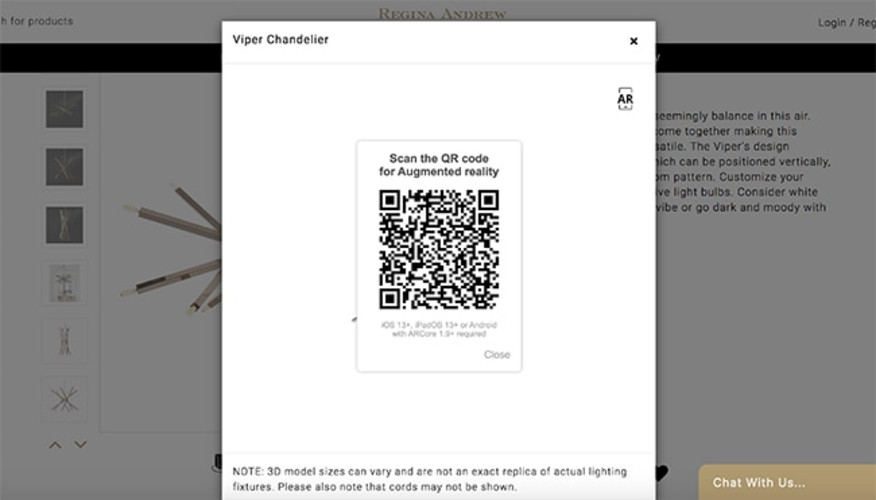 Explanation to use 3D guide, scan QR code