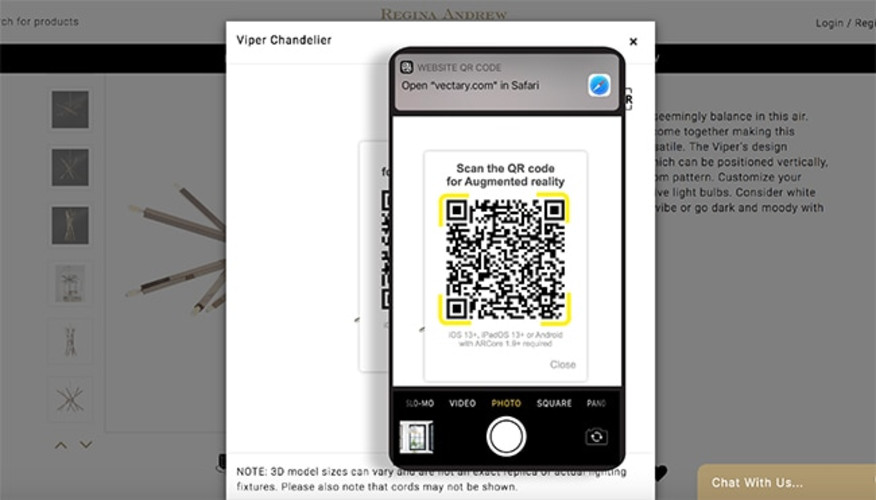 Explanation to use 3D guide, instructing to open up the camera app and scan the QR code