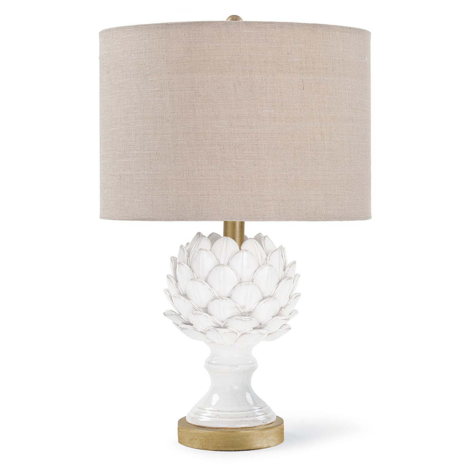 Distressed Artichoke Base Table Lamp Set of 2