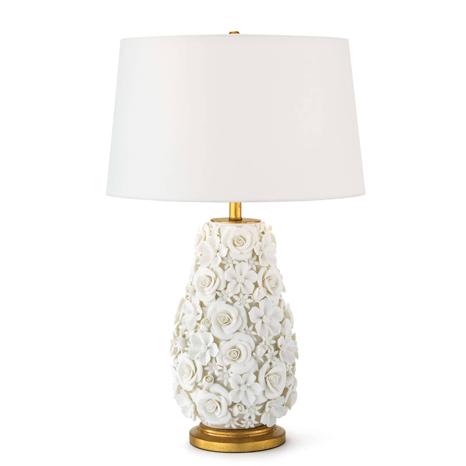 Regina Andrew Design Leafy Artichoke Ceramic Table Lamp, White/Natural