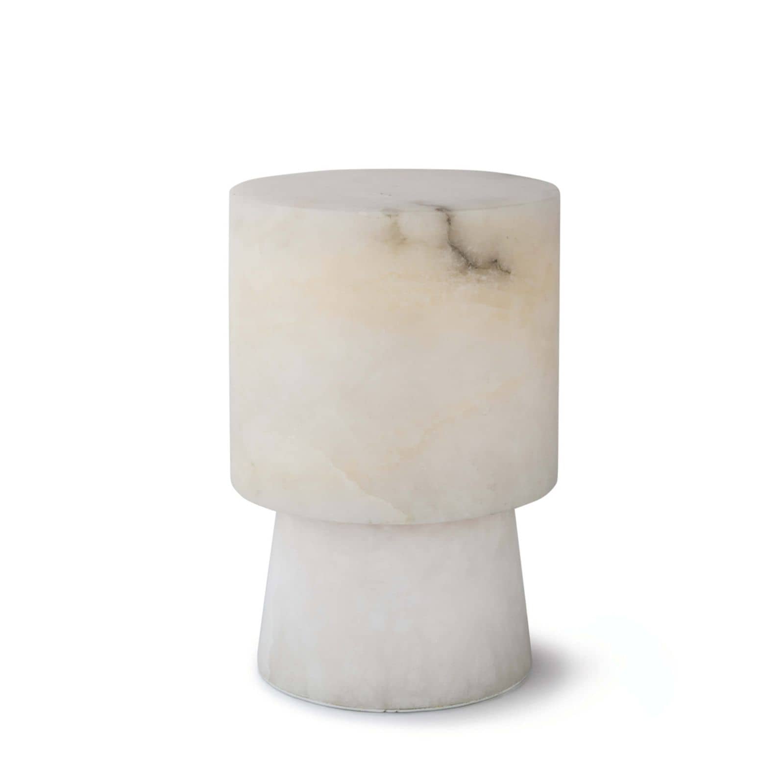 Cozy white alabaster small table lamp