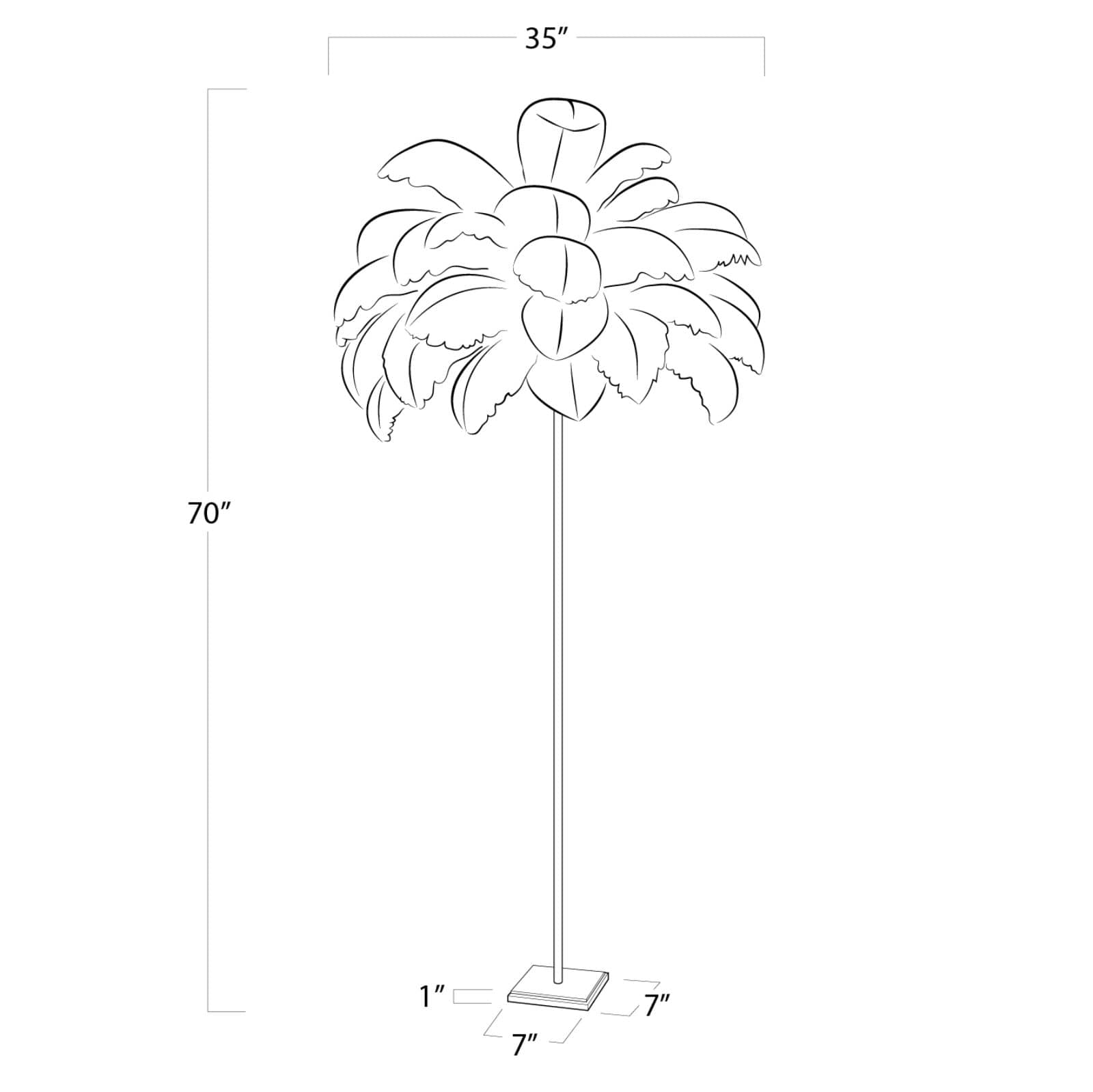 feather standard lamp