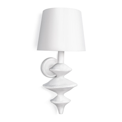 White sconce with white shade