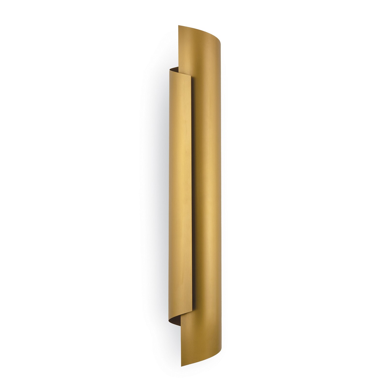 White metal sconce with natural brass accents