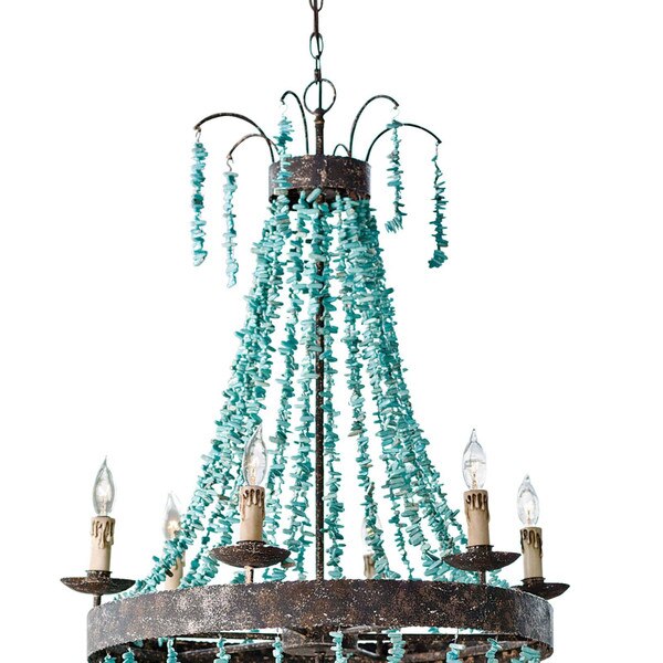 BLEU TURQUOISE VIF 1/2 - 3/4 Grande Cheminée Foyer Verre Cristaux