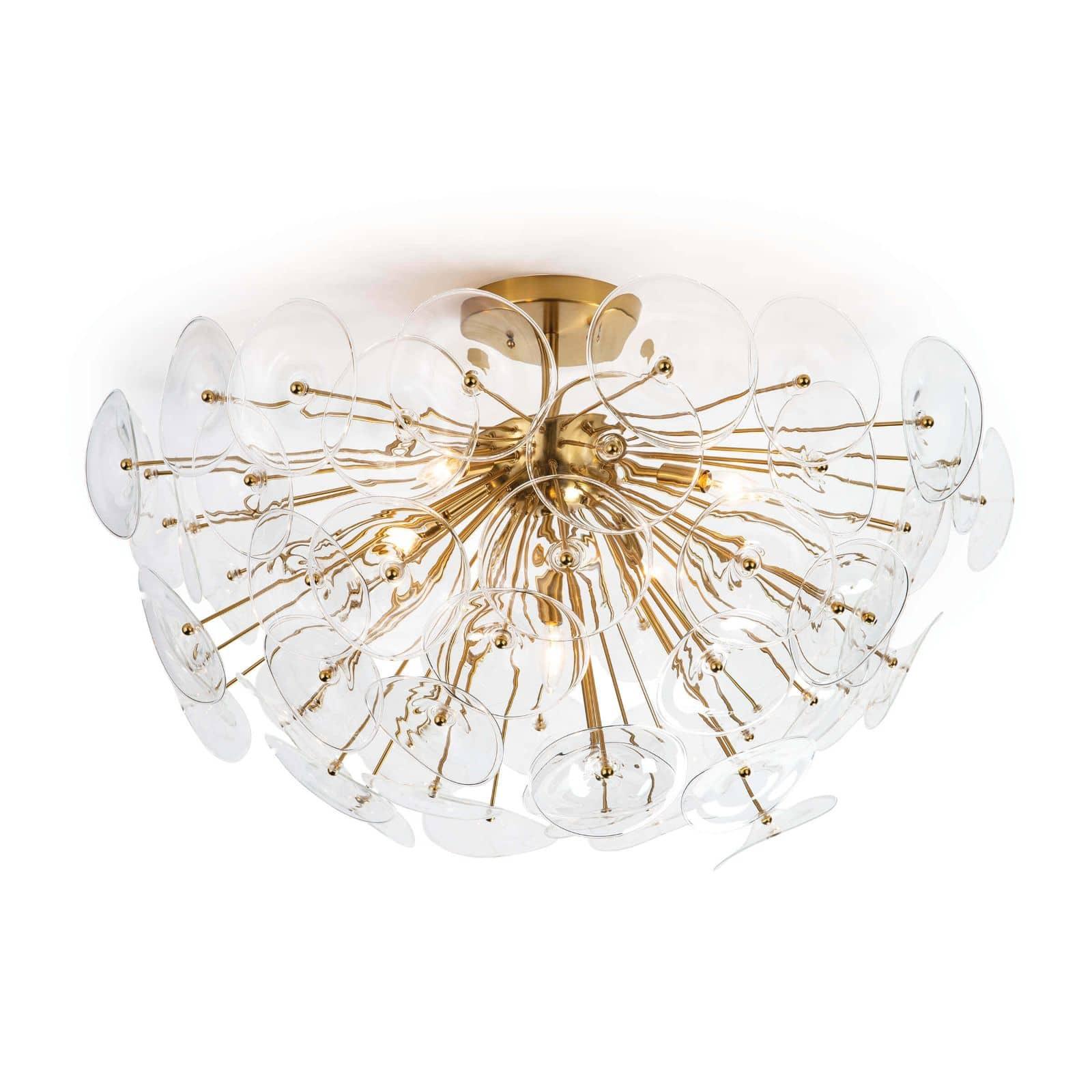 Glamorous modern sputnik-styled flush mount