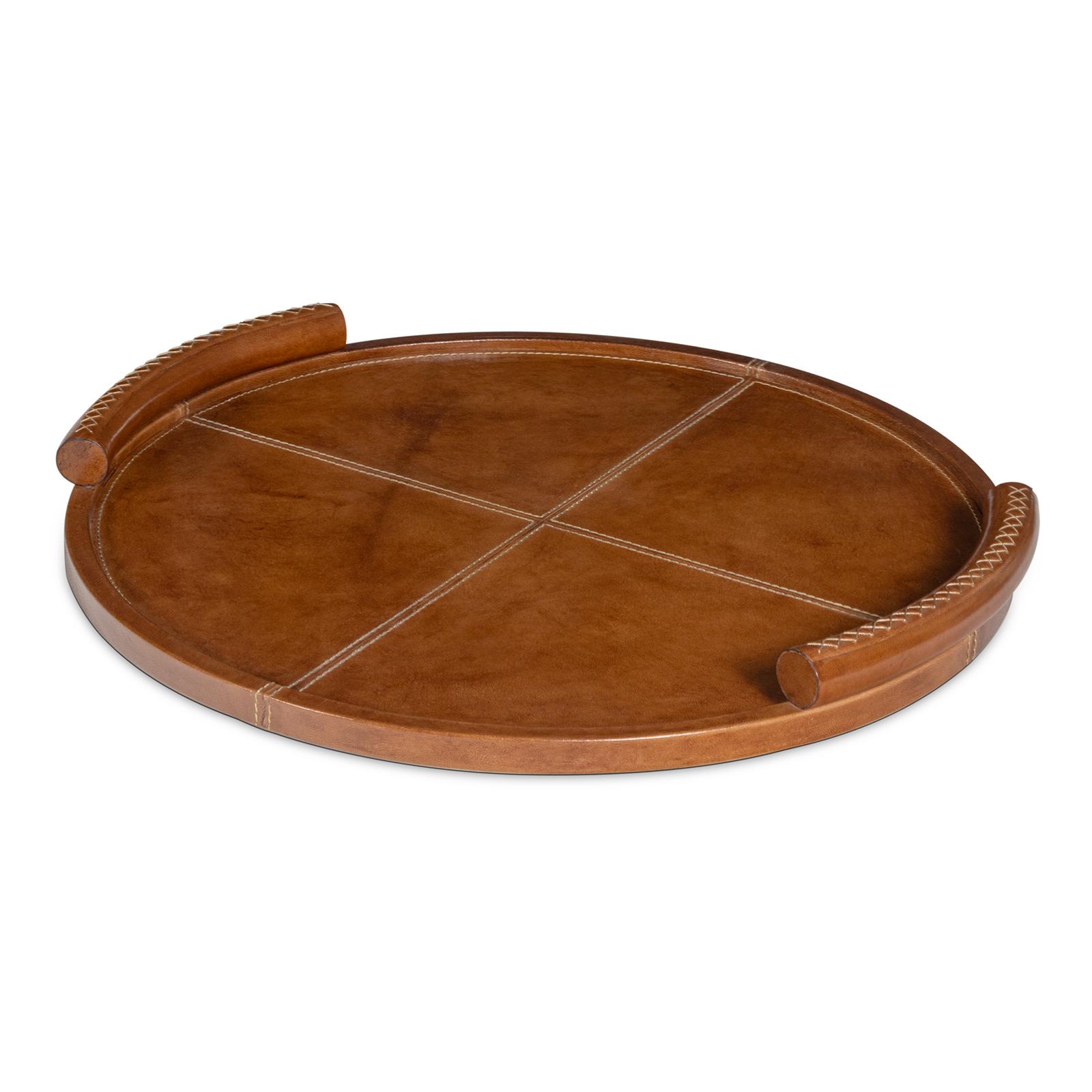 Forte Leather Tray Oval | Regina Andrew Detroit, image size:1600x1600