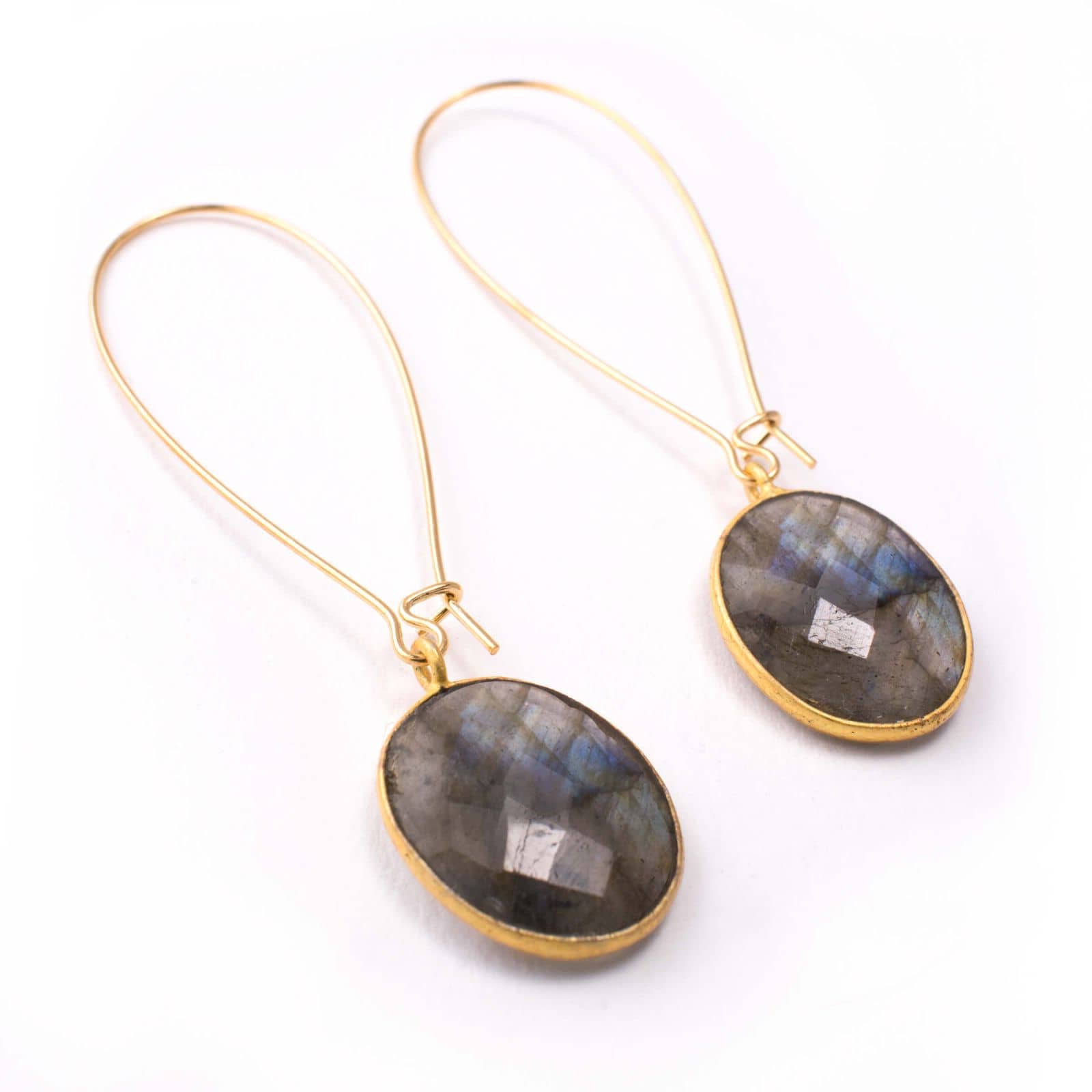 Geode gold plated earrings